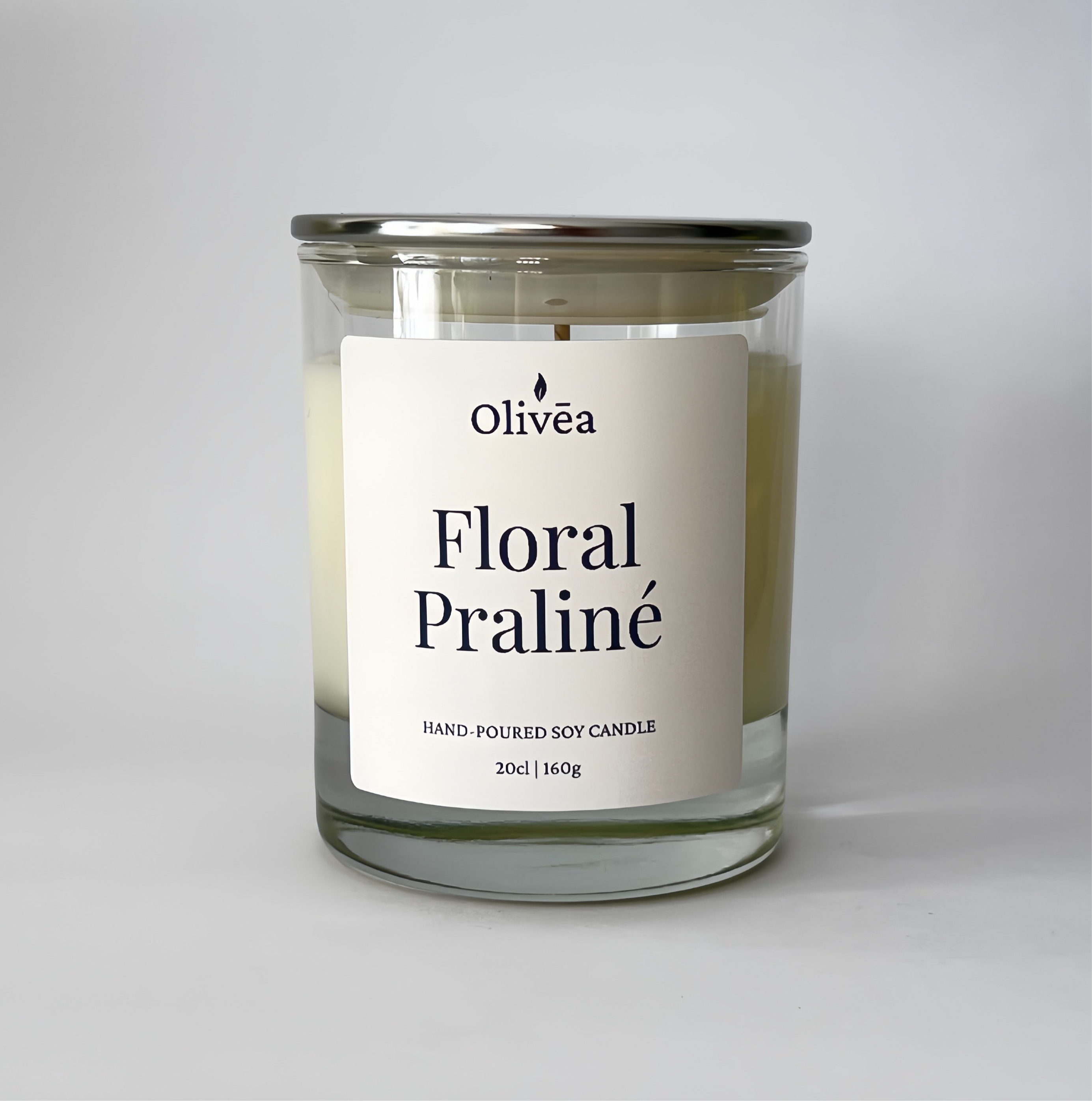 Scented Hand-Poured Soy Candle - Floral Praliné