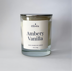 Scented Hand-Poured Soy Candle - Ambery Vanilla
