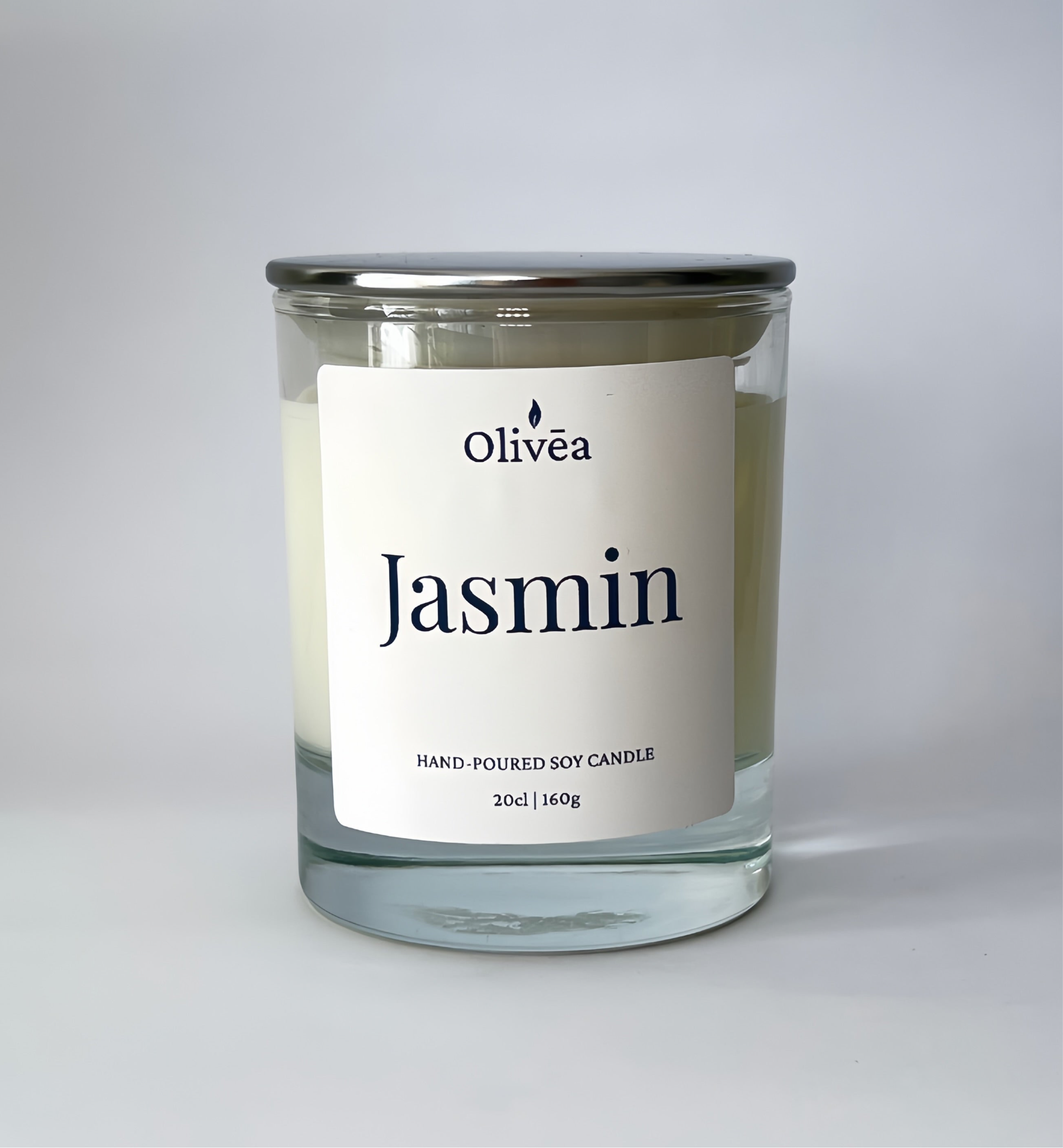 Scented Hand-Poured Soy Candle - Jasmin