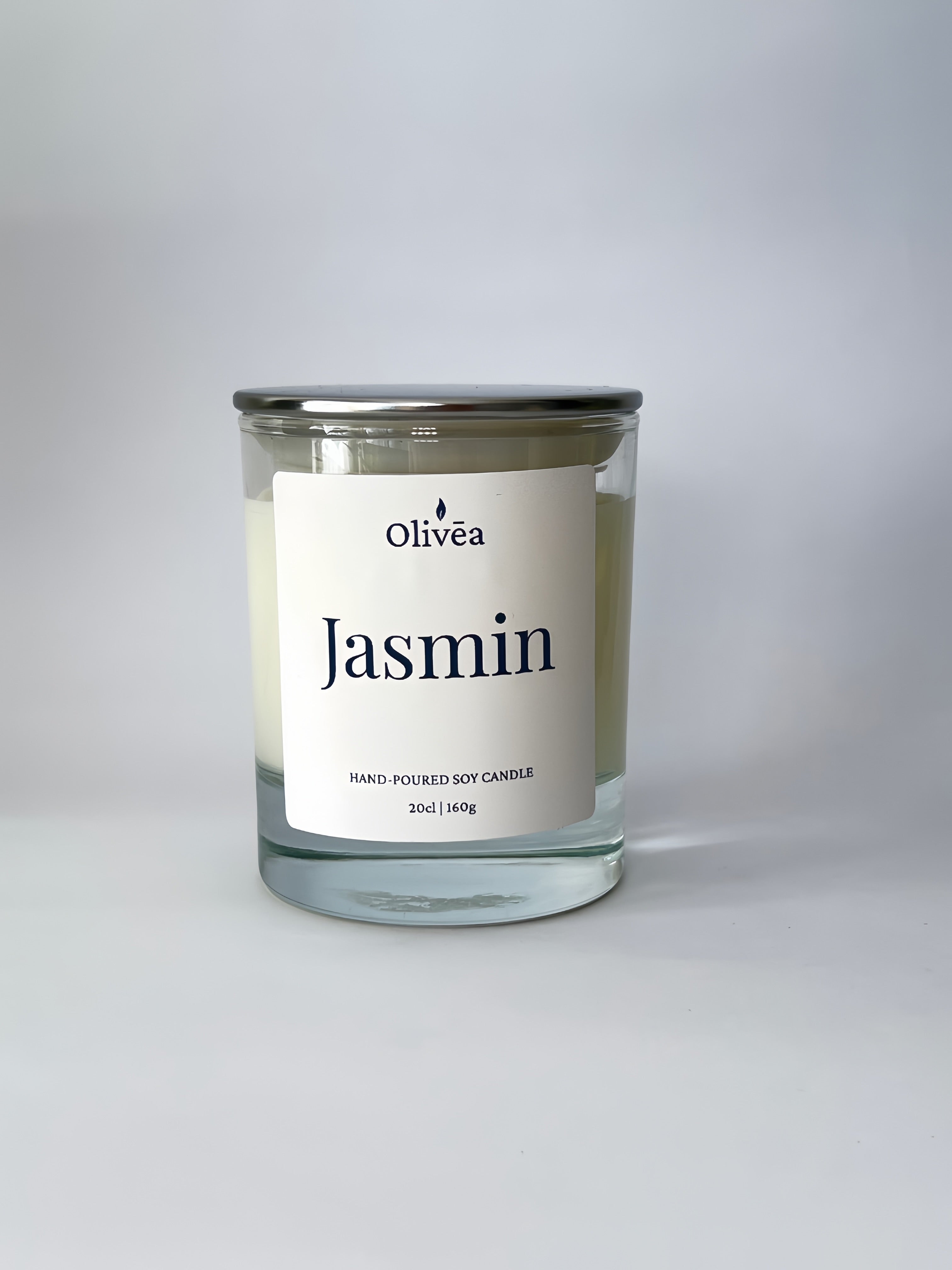 Scented Hand-Poured Soy Candle - Jasmin